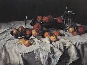 Carl Schuch Still Life with Apples, Wine-Glass and Pewter Jug painting